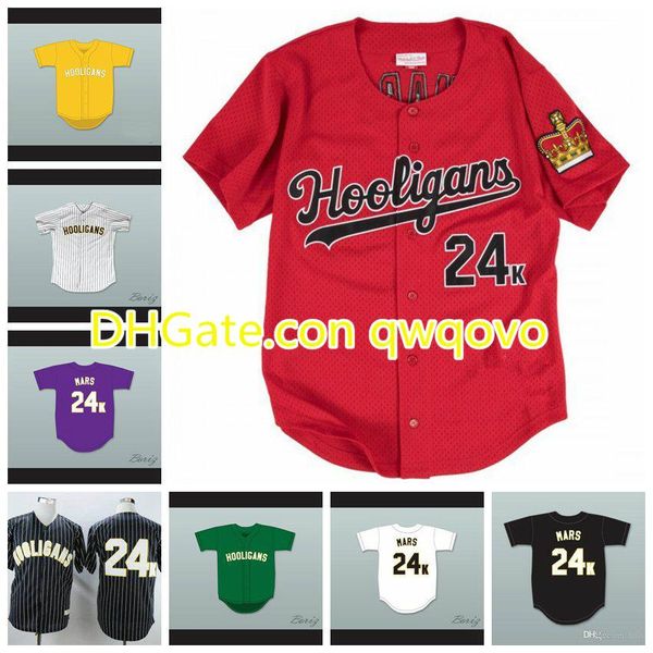 custom bruno mars 24k hooligans white red black purple jersey men's women youth throwback baseball jerseys, Blue;black 
custom bruno mars 24k hooligans white red black purple jersey men's women youth throwback baseball jerseys, Blue;black