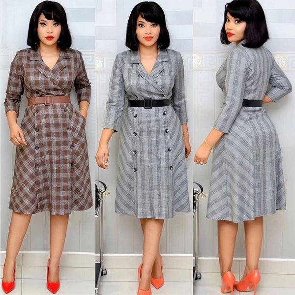 african party dress autumn women office plus size lace-up ladies dresses dashiki africa clothing vestidos african plaid belt, Black;gray
african party dress autumn women office plus size lace-up ladies dresses dashiki africa clothing vestidos african plaid belt, Black;gray