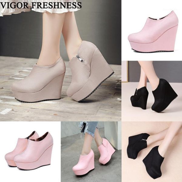 dress shoes vigor freshness pumps women platform wedge heels 12cm autumn spring lady winter my4311, Black
dress shoes vigor freshness pumps women platform wedge heels 12cm autumn spring lady winter my4311, Black