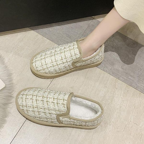 winter boots lady women's rubber shoes rain boots-women round toe flat heel plush australia platform 2020 low fur, Black