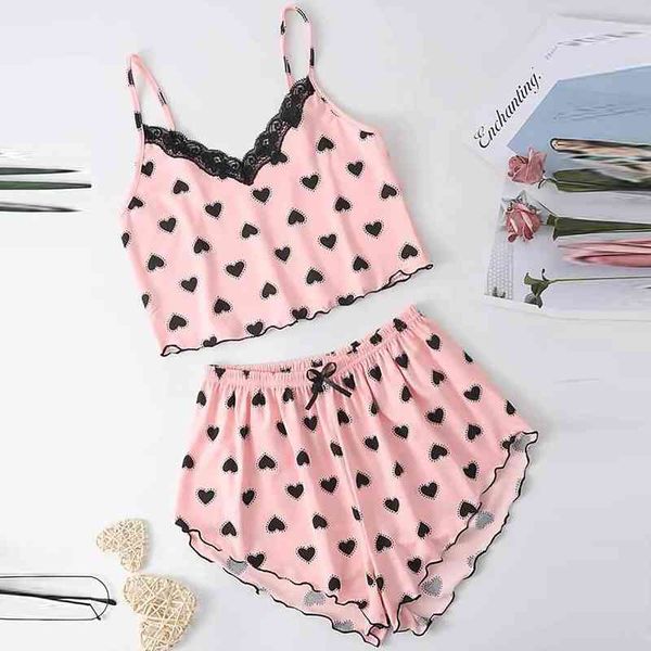 print lovely sleepwear home suit summer v neck pajamas for girls cotton women pijama femme spaghetti strap nightie, Black;red
print lovely sleepwear home suit summer v neck pajamas for girls cotton women pijama femme spaghetti strap nightie, Black;red