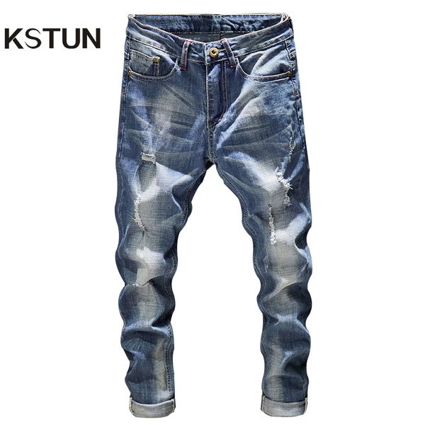 ripped jeans men slim fit light blue stretch fashion streetwear frayed hip hop distressed casual denim jeans pants male trousers lj200903
ripped jeans men slim fit light blue stretch fashion streetwear frayed hip hop distressed casual denim jeans pants male trousers lj200903