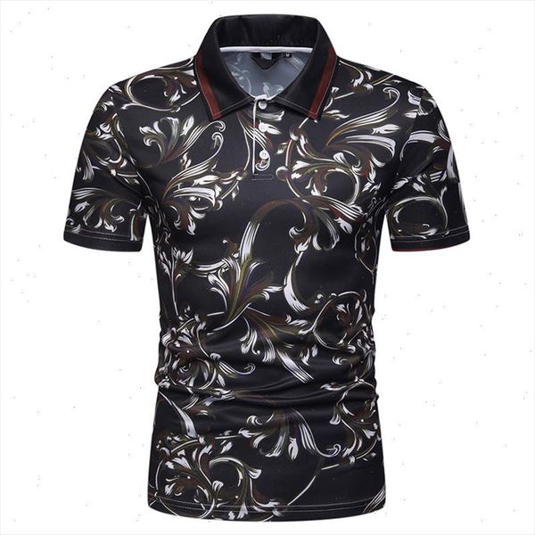 2021 new mens polo shirt men flower printed short sleeve polo homme summer mens polo shirts, White;black
2021 new mens polo shirt men flower printed short sleeve polo homme summer mens polo shirts, White;black