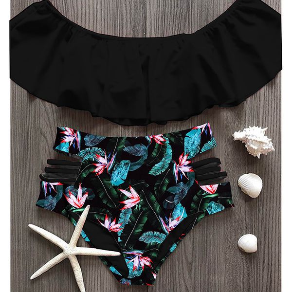 bikini set high waist swimwear women striped biquini ruffled swim bathing suit white blue swimsuit vintage bikinis y200319, White;black
bikini set high waist swimwear women striped biquini ruffled swim bathing suit white blue swimsuit vintage bikinis y200319, White;black