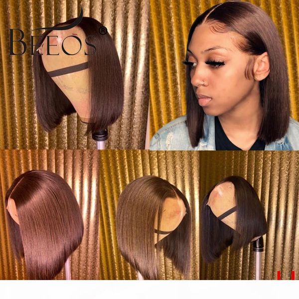 beeos 180% 13*6 deep part lace front human hair wig straight bob brown color pre plucked brazilian remy hair bleached knots, Black
beeos 180% 13*6 deep part lace front human hair wig straight bob brown color pre plucked brazilian remy hair bleached knots, Black