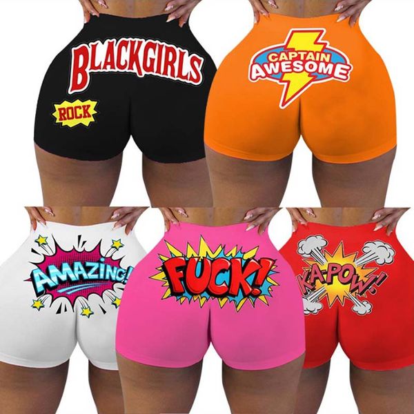 women tight casual pattern cartoon letter printed short pants yoga running skinny pants bottoms plus size ladies short girl pants, White;black
women tight casual pattern cartoon letter printed short pants yoga running skinny pants bottoms plus size ladies short girl pants, White;black
