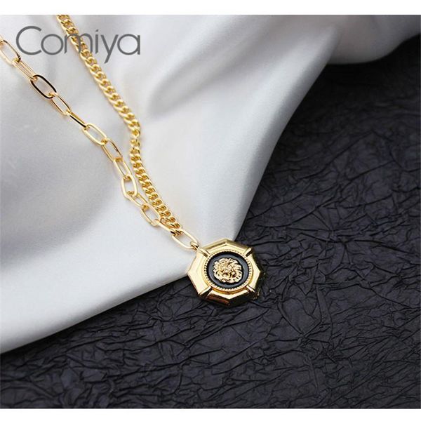 chains comiya long necklace for women gold color zinc alloy round shape pendant mujer collare maxi necklaces feminino fashion jewelry, Silver
chains comiya long necklace for women gold color zinc alloy round shape pendant mujer collare maxi necklaces feminino fashion jewelry, Silver