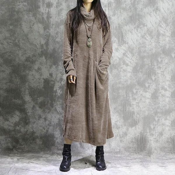 women turtleneck long sleeve corduroy dress autumn vintage solid long sundress baggy vestido plus size kaftan dresses 5xl, Black;gray
women turtleneck long sleeve corduroy dress autumn vintage solid long sundress baggy vestido plus size kaftan dresses 5xl, Black;gray