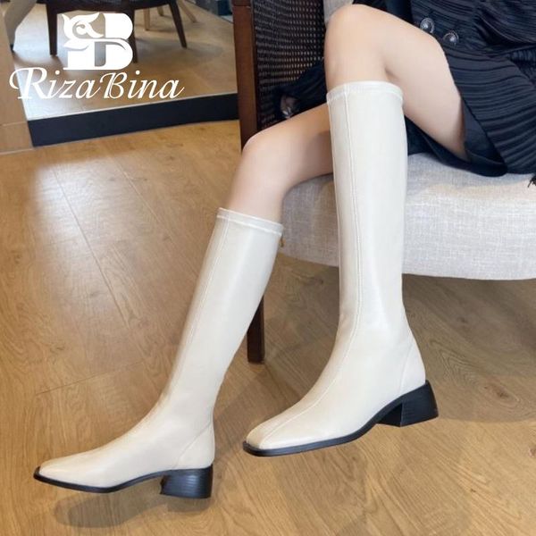 rizabina women knee boots square toe thick heel zipper shoes winter warm boots women fashion party footwear size 34-39, Black
rizabina women knee boots square toe thick heel zipper shoes winter warm boots women fashion party footwear size 34-39, Black