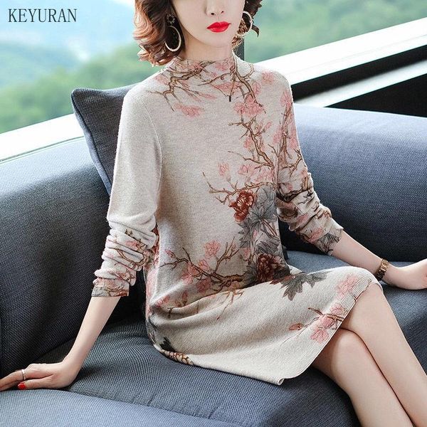 casual dresses 2021 fall winter vintage women stand collar floral printed knitted sweater dress , woman autumn knitting sweaters, Black;gray
casual dresses 2021 fall winter vintage women stand collar floral printed knitted sweater dress , woman autumn knitting sweaters, Black;gray