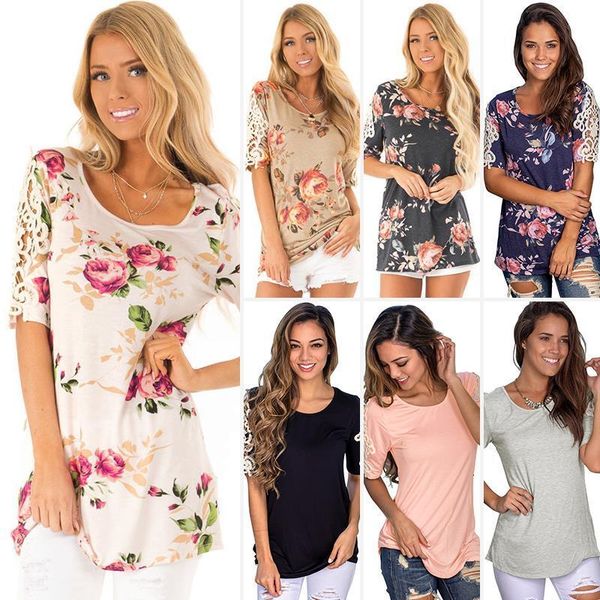 lace patchwork short sleeve summer 2019 casual women t-shirts plus size women clothing loose female package hip summer long, White
lace patchwork short sleeve summer 2019 casual women t-shirts plus size women clothing loose female package hip summer long, White