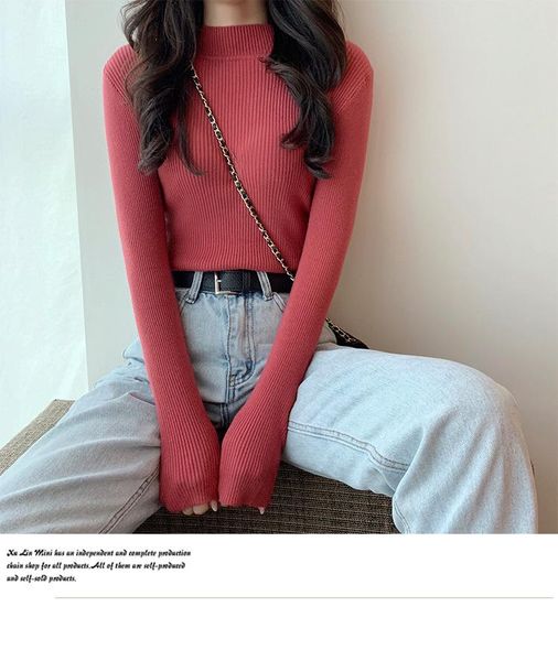 11 colors options size women's sweaters autumn long sleeve thin turtleneck stretch matte blue knitted pullover sweater h wmteqq
11 colors options size women's sweaters autumn long sleeve thin turtleneck stretch matte blue knitted pullover sweater h wmteqq