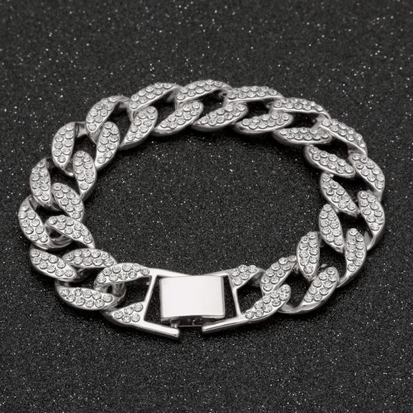 style male punk for tennis hip-hop bracelet clear simulated diamond bling gold sliver cool bracelets, Golden;silver
style male punk for tennis hip-hop bracelet clear simulated diamond bling gold sliver cool bracelets, Golden;silver