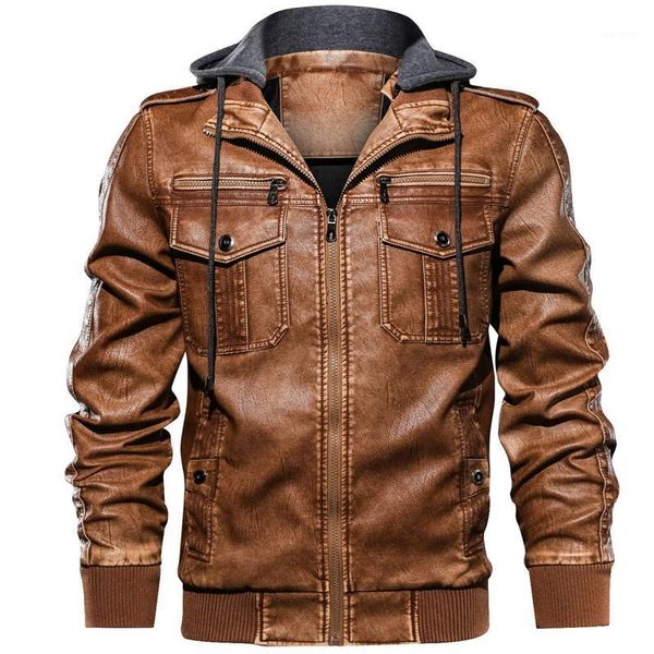 men pilot motorcycle pu leather jackets autumn winter bomber hooded coat male casual faux leather tactical army jackets1, Black;brown
men pilot motorcycle pu leather jackets autumn winter bomber hooded coat male casual faux leather tactical army jackets1, Black;brown