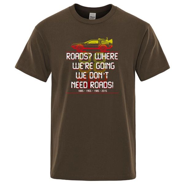 men's t-shirts back to the future we don't need roads t shirt 2021 summer cotton brand clothing humor vintage tee casual cool men, White;black
men's t-shirts back to the future we don't need roads t shirt 2021 summer cotton brand clothing humor vintage tee casual cool men, White;black