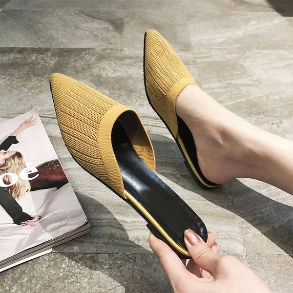 women slippers fashion slides knitted thin heels elegant sandals ladies mules outside pointed toe female shoes spring summer new #m77q, Black
women slippers fashion slides knitted thin heels elegant sandals ladies mules outside pointed toe female shoes spring summer new #m77q, Black