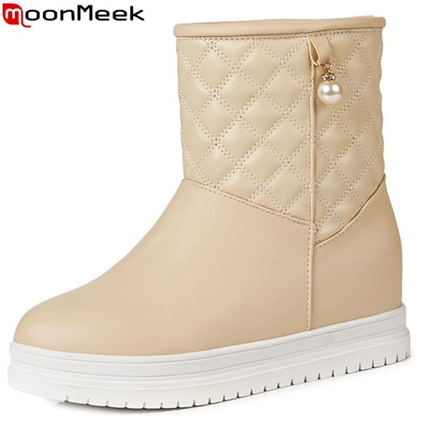moonmeek 2020 fashion ankle boots for women round toe winter boots platform casual keep warm short plush snow big size, Black
moonmeek 2020 fashion ankle boots for women round toe winter boots platform casual keep warm short plush snow big size, Black