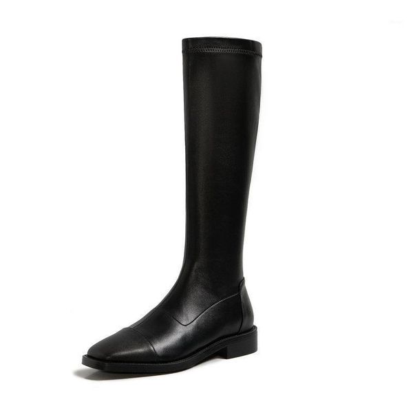 boots patchwork genuine leather low heels autumn winter knee high classic design square toe shoes women est woman1, Black
boots patchwork genuine leather low heels autumn winter knee high classic design square toe shoes women est woman1, Black