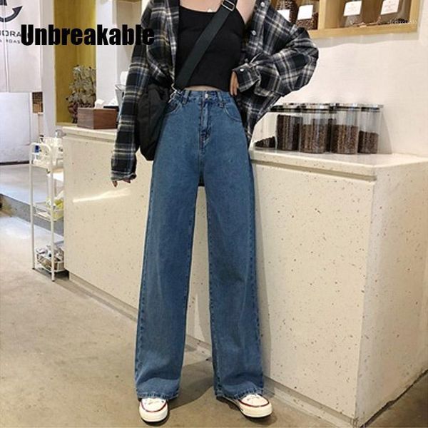 2020 high waist jeans for women vintage long denim pants female vintage casual loose full length wide leg pants trousers1, Blue
2020 high waist jeans for women vintage long denim pants female vintage casual loose full length wide leg pants trousers1, Blue