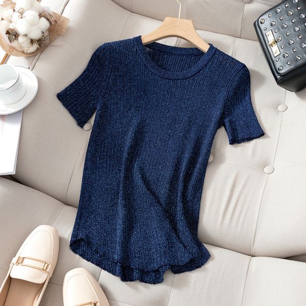2021 new summer glitter shirt women knitted casual short sleeves o-neck shiny t slim kintwear female basic t-shirt ne26, White
2021 new summer glitter shirt women knitted casual short sleeves o-neck shiny t slim kintwear female basic t-shirt ne26, White