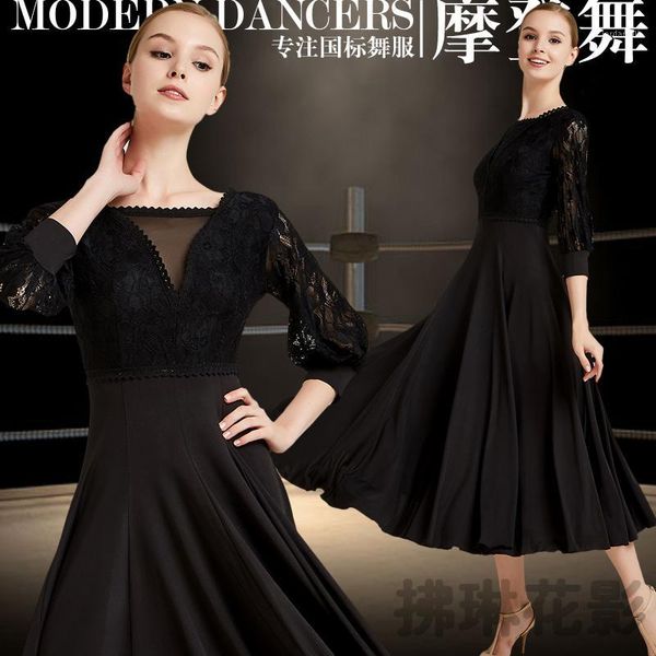 new ballroom dance competition dress dance ballroom waltz dresses standard dress women y0341, Black;red
new ballroom dance competition dress dance ballroom waltz dresses standard dress women y0341, Black;red