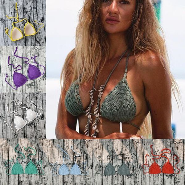 hand crocheted bikini swimsuit bandage bathing suits pad 
hand crocheted bikini swimsuit bandage bathing suits pad