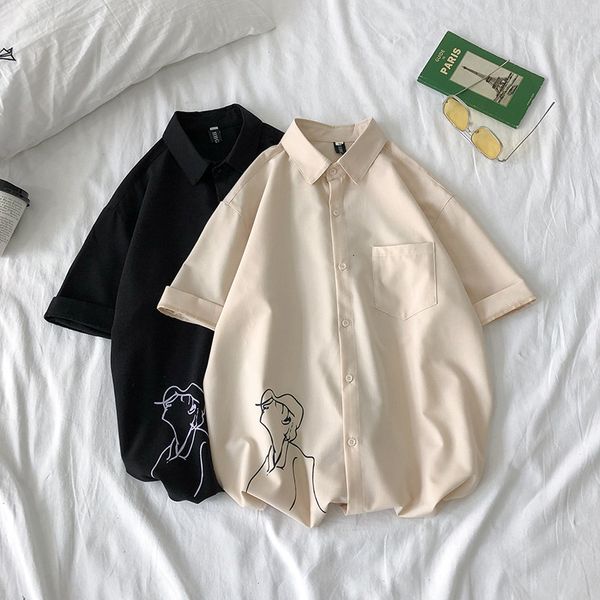 2020 summer new hong kong style design small crowd cool wind leisure short sleeve men's shirt, White;black
2020 summer new hong kong style design small crowd cool wind leisure short sleeve men's shirt, White;black