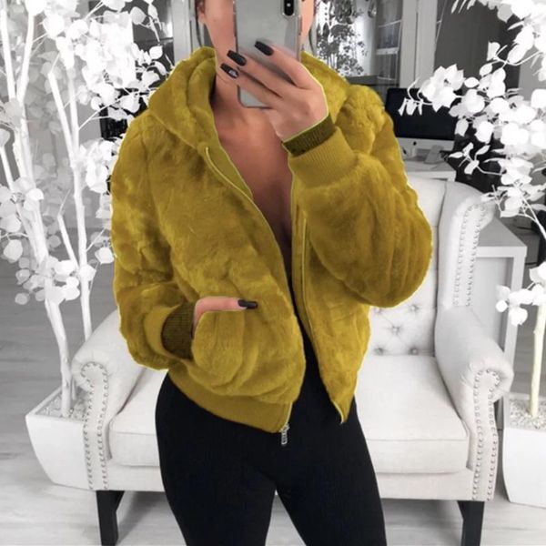 women's jackets autumn winter women fake fur zipper hat velvet bomb jacket polar red coat plush clothing, Black;brown
women's jackets autumn winter women fake fur zipper hat velvet bomb jacket polar red coat plush clothing, Black;brown
