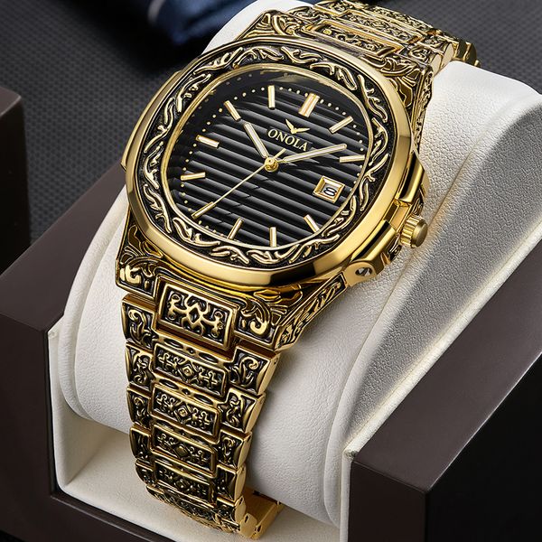 creative design retro men quartz wristwatches full steel calendar waterproof fashion mens watches brand luxury male clock t200113, Slivery;brown
creative design retro men quartz wristwatches full steel calendar waterproof fashion mens watches brand luxury male clock t200113, Slivery;brown