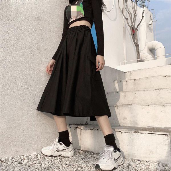 big pocket high waist midi cargo skirt harajuku streetwear korean black white skirts women punk casual loose gothic hip hop saia
big pocket high waist midi cargo skirt harajuku streetwear korean black white skirts women punk casual loose gothic hip hop saia