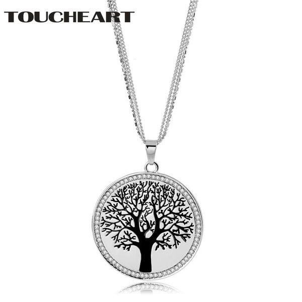 chains toucheart vintage necklace silver color stainless steel with polished carved tree pendant mother day jewelry sne180007
chains toucheart vintage necklace silver color stainless steel with polished carved tree pendant mother day jewelry sne180007