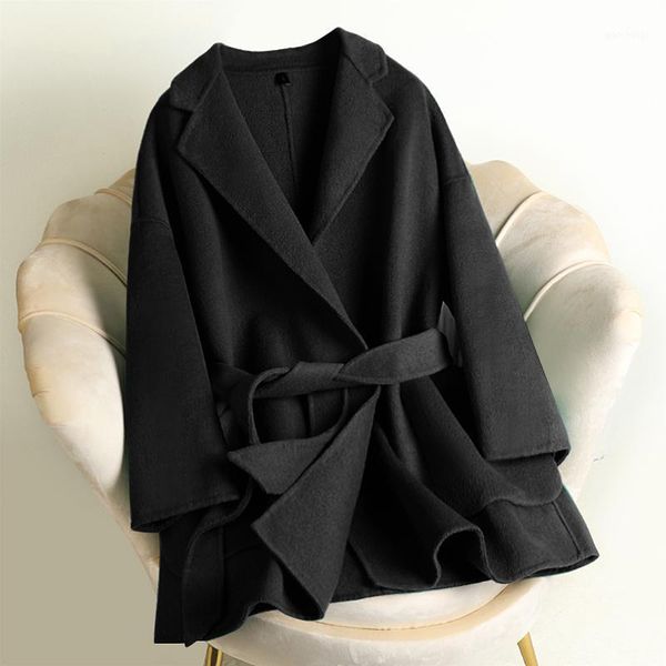 spring 2020 new double face wool coat women's short suit double faced plush coat woolen little man1, Black
spring 2020 new double face wool coat women's short suit double faced plush coat woolen little man1, Black