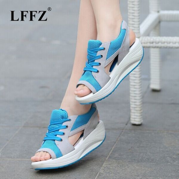 lzzf fashion summer women's sandals casual mesh breathable shoes women ladies wedges sandals lace up platform sandalias y200107, Black
lzzf fashion summer women's sandals casual mesh breathable shoes women ladies wedges sandals lace up platform sandalias y200107, Black