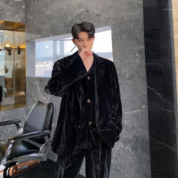2019 new male vintage fashion loose suit coat streetwear hip hop outerwear men velvet casual blazer suit jacket1, White;black
2019 new male vintage fashion loose suit coat streetwear hip hop outerwear men velvet casual blazer suit jacket1, White;black
