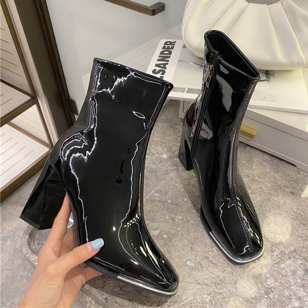 luxury 2020 in women's plaza toe block heels high ankle designer patent lady leather boots obyp, Black
luxury 2020 in women's plaza toe block heels high ankle designer patent lady leather boots obyp, Black