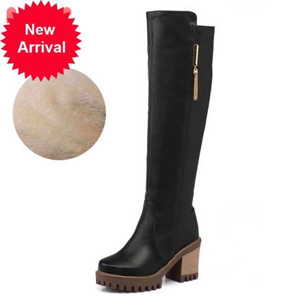 joelho botas vintage dedo do p quadrado zper salto alto bota feminina mulher sapatos de pele quente, Black
joelho botas vintage dedo do p quadrado zper salto alto bota feminina mulher sapatos de pele quente, Black