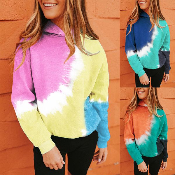 9610#2020 autumn / winter tie dye print color matching hoodie long sleeve sweater for women, Black
9610#2020 autumn / winter tie dye print color matching hoodie long sleeve sweater for women, Black