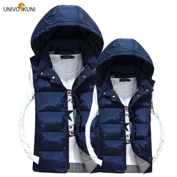 univos kuni 2019 autumn winter new arrival couple warm vest sleeveless hooded solid color big size 3xl q60341, Black;white
univos kuni 2019 autumn winter new arrival couple warm vest sleeveless hooded solid color big size 3xl q60341, Black;white