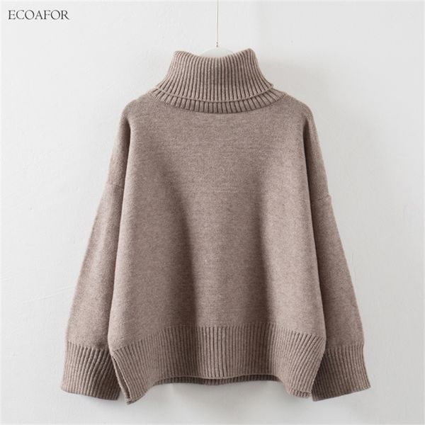 thick high neck women winter solid warm pullovers side vent slit loose jumper female oversize turtleneck sweater y200910, White;black
thick high neck women winter solid warm pullovers side vent slit loose jumper female oversize turtleneck sweater y200910, White;black