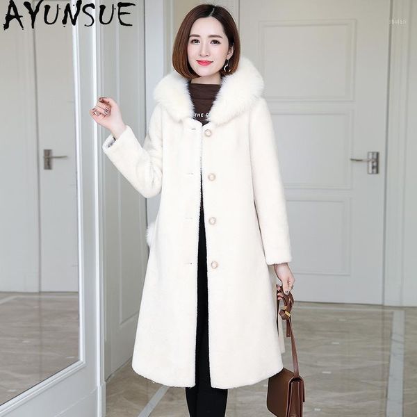 ayunsue winter women jacket long real fur coat hooded fur collar women's clothes warm woman parkas manteau fourrure femme lw1, Black
ayunsue winter women jacket long real fur coat hooded fur collar women's clothes warm woman parkas manteau fourrure femme lw1, Black