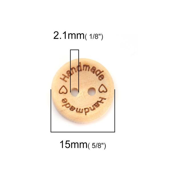 100 pcs natural wood sewing buttons for crafts scrapbooking round 2 holes heart message \" handmade \" pattern bbyqea, Blike;white
100 pcs natural wood sewing buttons for crafts scrapbooking round 2 holes heart message \" handmade \" pattern bbyqea, Blike;white