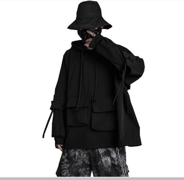 dark black drawstring cargo jackets coats streetwear tactical function pullover harajuku multi-pocket hoody windbreaker
dark black drawstring cargo jackets coats streetwear tactical function pullover harajuku multi-pocket hoody windbreaker