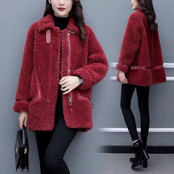 women's fur & faux women 2021 autumn winter coat vintage turn down collar solid thick warm casual outerwear female fake jacket s729, Black
women's fur & faux women 2021 autumn winter coat vintage turn down collar solid thick warm casual outerwear female fake jacket s729, Black