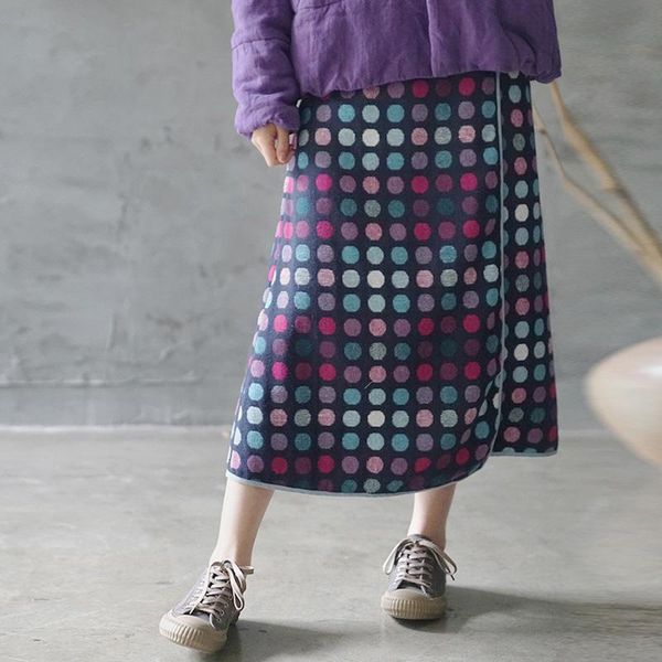 skirts johnature women a-line polka dot vintage irregular original 2021 autumn warm female casual, Black
skirts johnature women a-line polka dot vintage irregular original 2021 autumn warm female casual, Black