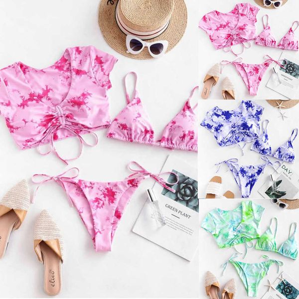 woman women's print set swimsuit three piece filled bra swimwear beachwear swimming suit bikini sets, White;black
woman women's print set swimsuit three piece filled bra swimwear beachwear swimming suit bikini sets, White;black