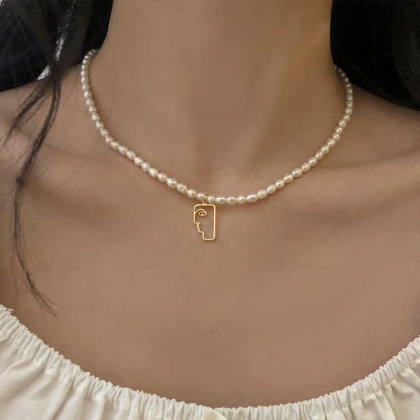 pendant necklaces aomu fashion natural pearl necklace geometric abstract face flower bowknot for women choker jewelry accessories, Silver
pendant necklaces aomu fashion natural pearl necklace geometric abstract face flower bowknot for women choker jewelry accessories, Silver