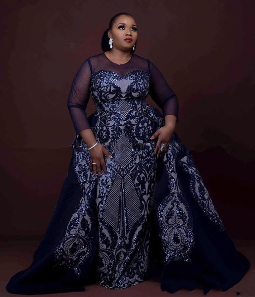 vintage navy blue mother of the bride dresses sequins jewel neck sequined lace mermaid long sleeves overskirts plus size evening prom gowns, Black;red
vintage navy blue mother of the bride dresses sequins jewel neck sequined lace mermaid long sleeves overskirts plus size evening prom gowns, Black;red