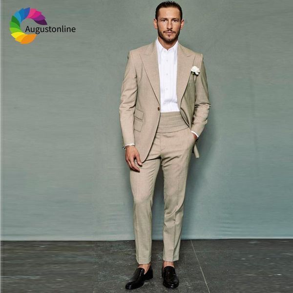 khaki men suits for wedding slim fit groom tuxedos groomsmen suit 2 pieces (jacket+pants) man blazer costume homme mariage, White;black
khaki men suits for wedding slim fit groom tuxedos groomsmen suit 2 pieces (jacket+pants) man blazer costume homme mariage, White;black