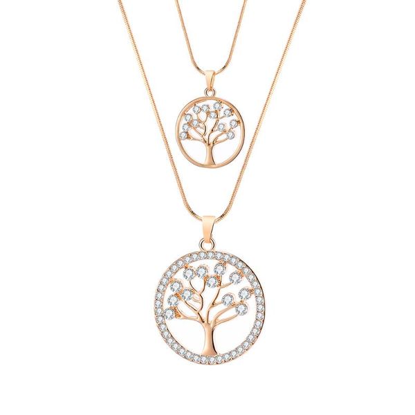 2 layered cyrstal tree of life pendant necklaces for women sweater chain long necklaces & pendants statement jewelry gifts 2020, Silver
2 layered cyrstal tree of life pendant necklaces for women sweater chain long necklaces & pendants statement jewelry gifts 2020, Silver