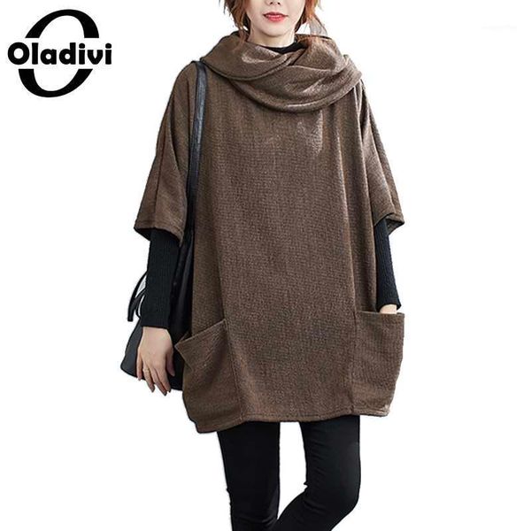 oladivi oversized plus size women half sleeve scarf collar hoodies casual loose sweatshirts ladies tunic female pullover 8xl 7xl1, Black
oladivi oversized plus size women half sleeve scarf collar hoodies casual loose sweatshirts ladies tunic female pullover 8xl 7xl1, Black